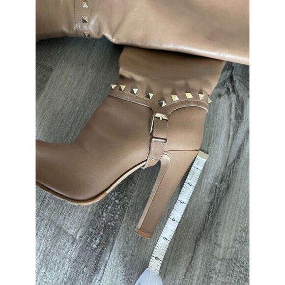 VALENTINO Tan Rockstud Accents Leather Boots Size 36EUR - Picture 14 of 16